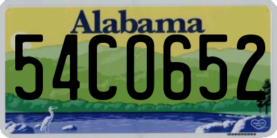 AL license plate 54CO652