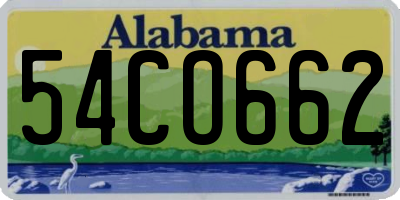 AL license plate 54CO662