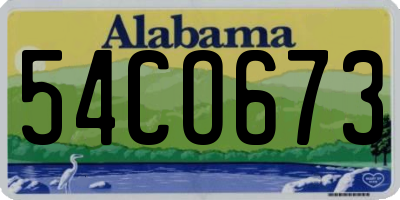 AL license plate 54CO673