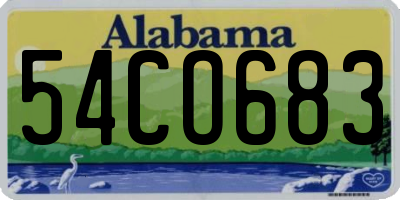 AL license plate 54CO683