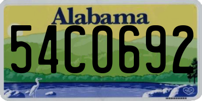 AL license plate 54CO692