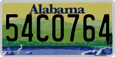 AL license plate 54CO764