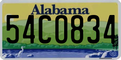 AL license plate 54CO834