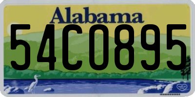AL license plate 54CO895