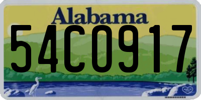 AL license plate 54CO917