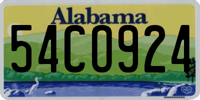 AL license plate 54CO924