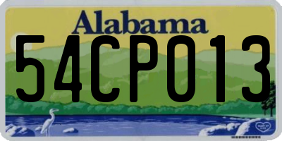 AL license plate 54CP013