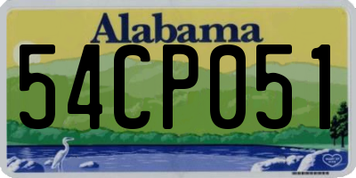 AL license plate 54CP051