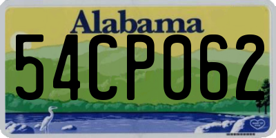 AL license plate 54CP062