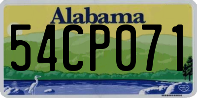AL license plate 54CP071