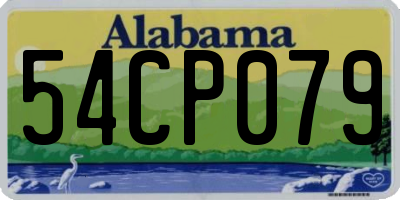 AL license plate 54CP079