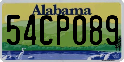 AL license plate 54CP089