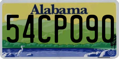AL license plate 54CP090