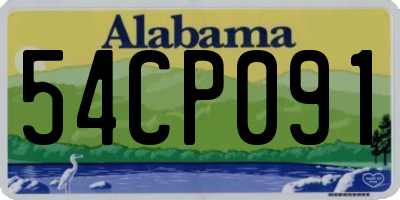 AL license plate 54CP091