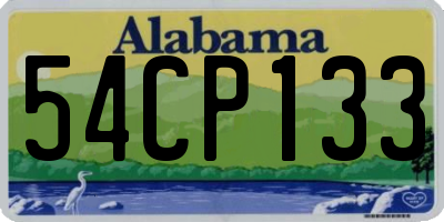 AL license plate 54CP133