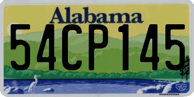AL license plate 54CP145