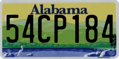 AL license plate 54CP184