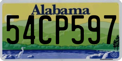 AL license plate 54CP597