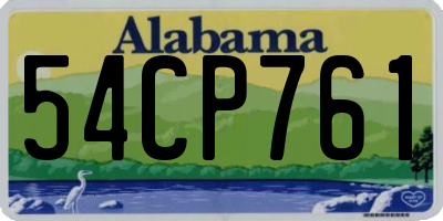 AL license plate 54CP761