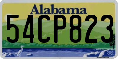 AL license plate 54CP823
