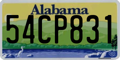 AL license plate 54CP831