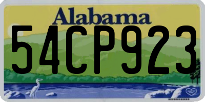 AL license plate 54CP923