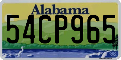 AL license plate 54CP965