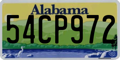 AL license plate 54CP972