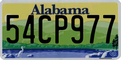 AL license plate 54CP977