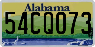 AL license plate 54CQ073