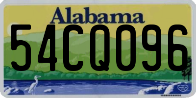AL license plate 54CQ096