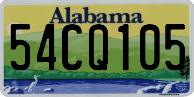 AL license plate 54CQ105