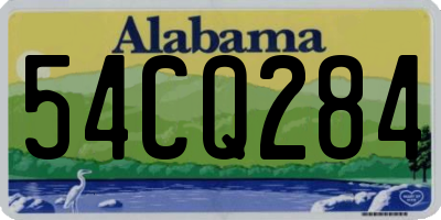 AL license plate 54CQ284