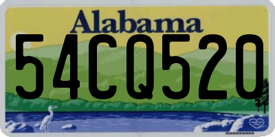 AL license plate 54CQ520
