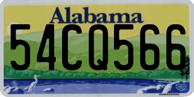 AL license plate 54CQ566