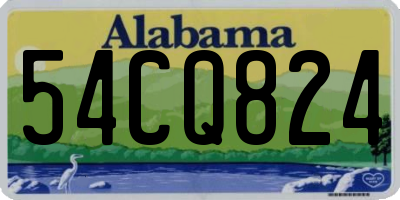 AL license plate 54CQ824