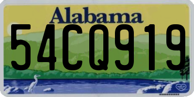 AL license plate 54CQ919