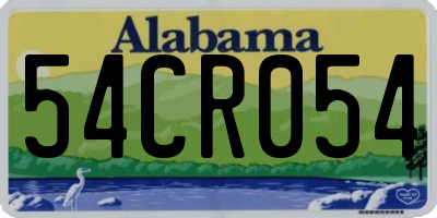 AL license plate 54CR054
