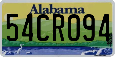 AL license plate 54CR094