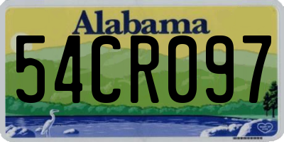 AL license plate 54CR097