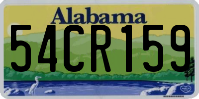 AL license plate 54CR159
