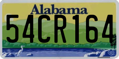 AL license plate 54CR164