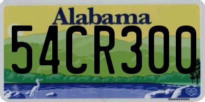 AL license plate 54CR300