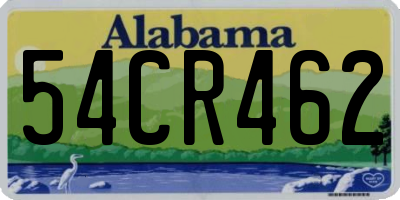 AL license plate 54CR462