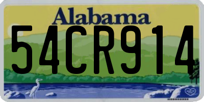 AL license plate 54CR914