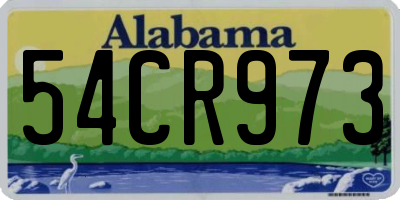 AL license plate 54CR973