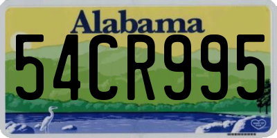 AL license plate 54CR995