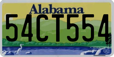 AL license plate 54CT554