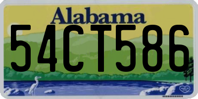 AL license plate 54CT586