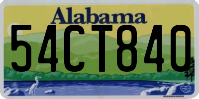 AL license plate 54CT840